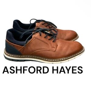 Authentic Ashford Hayes boys brown lace up dress shoes sz 2